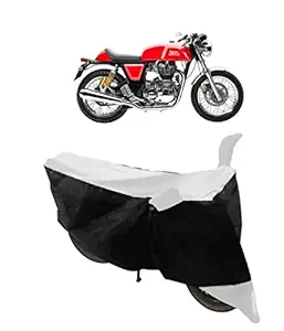 GUBBINS Two Wheeler Bike Cover Compatible with Royal Enfield Continental GT Water Resistant UV Protection Cover (White)