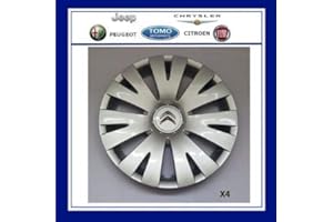 HOMRY Lot de 4 enjoliveurs 15" pour Citroën Berlingo 2008–2016 98136143VV