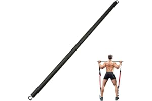 Barre de Pilates, Portable Yoga Stick Détachable de Rod Résistance pour Exercices De Musculation pour Le Pilates,Le Yoga, Le Powerlifting, la Musculation, Le Home Gym, 107cm