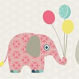 anna wand Bordüre selbstklebend FAMILY ELEPHANT - Wandbordüre Kinderzimmer / Babyzimmer mit Elefanten in versch. Farben - Wandtattoo Schlafzimmer Mädchen & Junge, Wanddeko Baby / Kinder