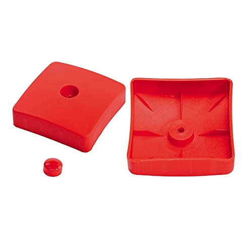 Abdeckkappe Kunststoff für Pfosten 90×90 mm Farbe rot von Gartenpirat® - 2