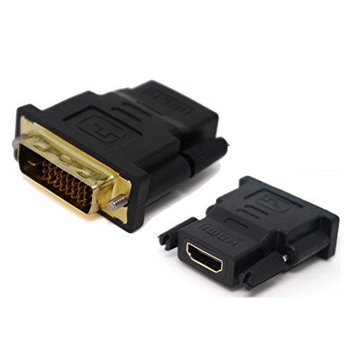 RotSale® DVI auf HDMI Adapter HDMI Buchse auf DVI Stecker (24+1) Konverter Vergoldete Kontakte