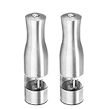 El molino funciona con 6 baterías AAA (NO incluidas). A diferencia del fresado manual tradicional, todo lo que tiene que hacer es mantener presionado el botón superior durante un tiempo. Cuanto más polvo necesite, más tiempo necesitará para conservarlo. Puede ajustar la parte inferior de la fresa girando en sentido horario / antihorario para controlar la aspereza.