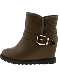 Poti Pati - Botas de Material Sintético para mujer marrón caqui