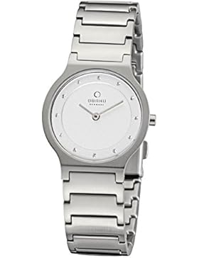 Obaku Denmark Flache Damenuhr mit Metallband V133LCISC1