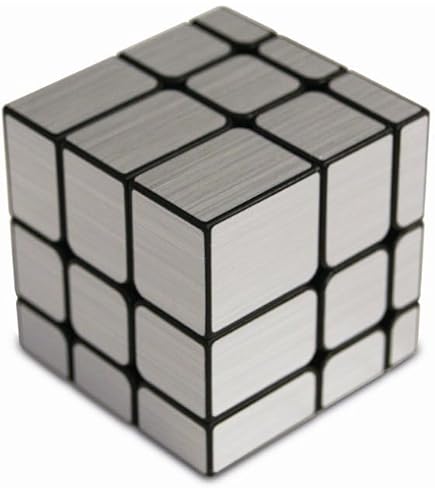 Cube Rubik Qiyi Mirror 3x3 Argenté - Version Miroir, Pièces De Tailles Variables, Casse-tête Unique