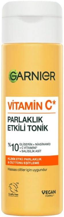 Garnier Vitamin C Parlaklık Etkili Tonik // Gliserin, Niasinamid, Salisilik Asit 120 ml