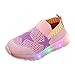 Produktbild Deloito Kinder Socken Sneaker LED-Beleuchtung Babyschuhe Mädchen Freizeit Sterne Fliegen Gewebt Turnschuhe Jungs Mesh atmungsaktiv Sport Laufschuhe (Rosa,25 EU)