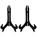 Produktbild CVHOMEDECO. Antike beunruhigte Schwarze dekorative Holzplatten Rack Holz Staffelei Halter faltender Ausstellungsstand Home Décor Art. 22,9 cm, 2er Set.