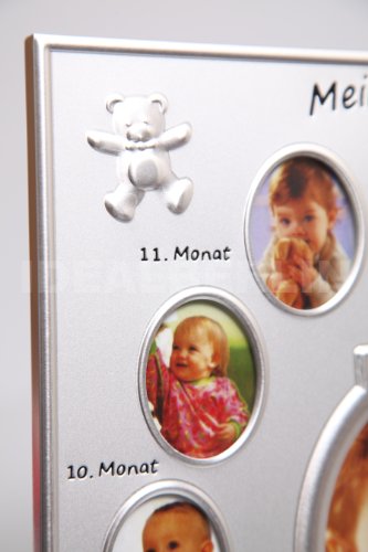 Mein erstes Jahr Baby Galerie Bilderrahmen in Silber für 13 Fotos - 2