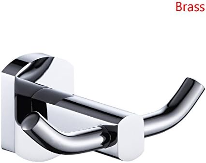 Modern Solid Brass Chrome Finish Bathroom Robe and Towel Hooks Wall Mount Bathroom Accessory M6712