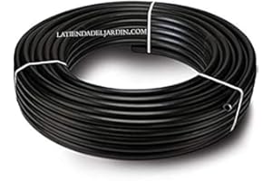 Suinga Tuberia Polietileno 20mm | Tuberia Agricola 20mm 4 bar 100 metros | Tuberia Riego 20mm | Manguera de riego 20 mm, negro
