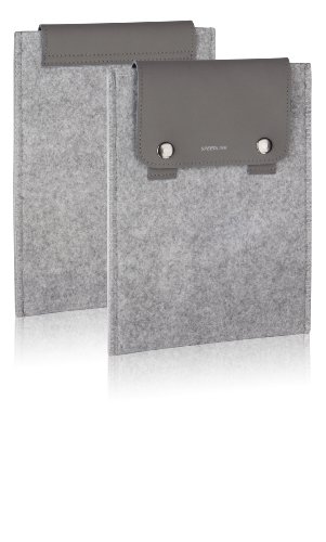 Speedlink Slicker Schutzhülle für Apple iPad mini/Samsung Galaxy Tab 2 (schützt vor Kratzern und Schmutz, Druckknöpfe) grau - 2