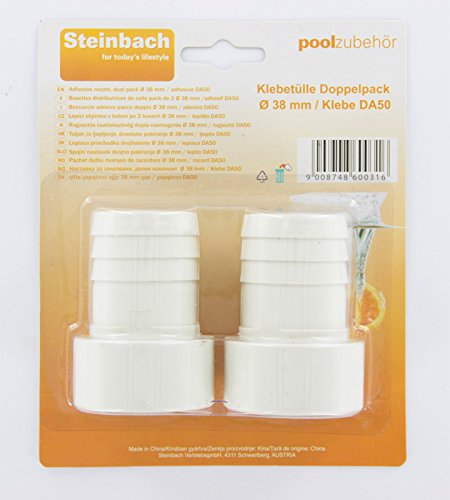 Steinbach Fittinge Schlauchtülle, Weiß, Ø 38 mm x Klebeanschluss DA 50 - 2