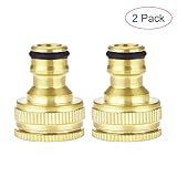 Adaptador roscado hembra 2 en 1:Cada adaptador se puede separar en 2 partes, con 2 roscas de diferentes tamaños; Cuando las 2 partes se combinan, el adaptador se ajusta a una toma de 1/2 pulgada; Cuando se desenrosca la parte inferior, el adaptador se ajusta a una toma de 3/4 de pulgada.