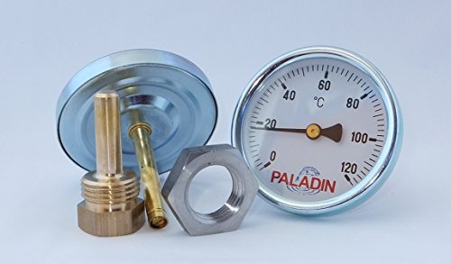 Preisvergleich Produktbild Räucherthermometer 120°C inkl. Edelstahl-Befestigungsmutter