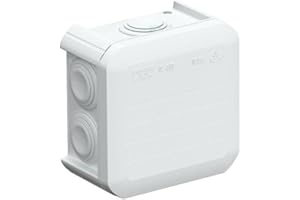 OBO Bettermann Caja de conexiones de cables T 60, carcasa para montaje en pared/techo 4012195246787, 100x100x48 mm, gris