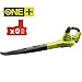 Ryobi OBL1820S ONE+ Cordless Blower, Air Speed (Zero Tool), 241 km/h, 18 V, Hyper Green and Grey