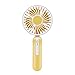 Produktbild Sommer Ventilator FORH Mini Handheld USB Personal Fan Aufladbarer Batterie Lüfter Kraftvoller und geräuscharmer Turbo-Ventilator Beweglicher Tischventilator Lüfter zum Kühlen (Gelb)