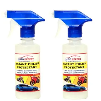 AUTO Expert Instant Polish Protectant Spray for Car Bike Scooty Bullets Dashboard/Tyre/Full Body Complete Polish Steak Free 250ML (Pack of 2)