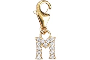 Depesche 11785-026 Charms Express gör-det-själv – hänge för halsband och armband, bokstav M, guldpläterad, som liten gåva, Va