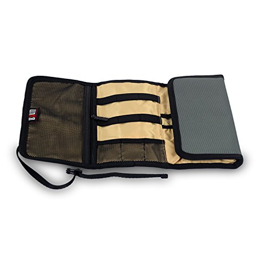 Faltbare Travel Organizer Elektronik Zubehör Tasche für USB-Kabel Ladegerät Akku Baby Healthcare Kit Fit Für Handy-Festplatte tragbar Wrap Digital Aufbewahrungsbeutel grau - 4