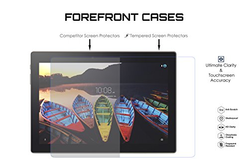 Forefront Cases® [HD KLARHEIT] Gehärtetes Glas Bildschirm Schutz Protektor Folie für Lenovo Tab 3 10 Business / Tab 2 A10-70 / Tab 2 A10-30 [ULTRA DÜNN nur 0.3mm] - 2