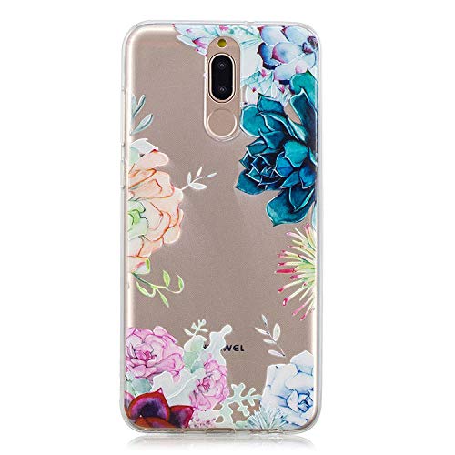 Preisvergleich Produktbild Neo Silikon Hülle [Scratch-Resistant],Kreativ Niedliche Silikon Hülle / Schutzhülle / Cover Soft Ultra Dünn Crystal Clear Transparent Kirstall Gel TPU Protective back für Huawei Mate 10 Lite