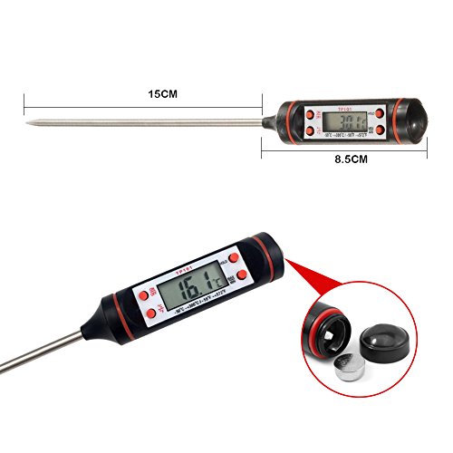 Das Fleischthermometer für Küche Essen kochen BBQ Backen Fleisch Steak Dönner Und Wein - 3
