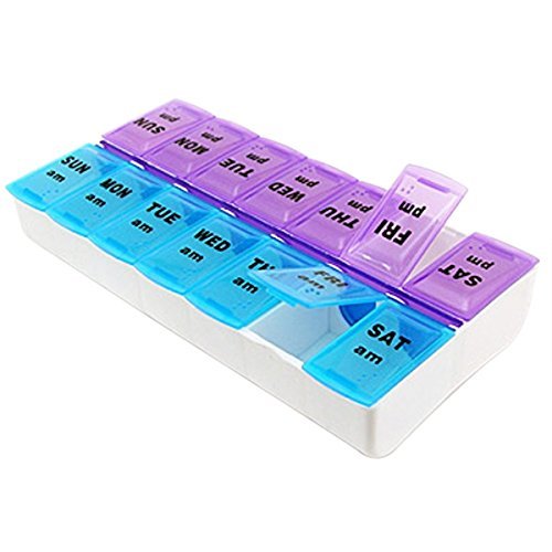 WayGo Sieben Tag AM & PM Pille Und Tablette Aufbewahrungsbox Mit 14 F?chern