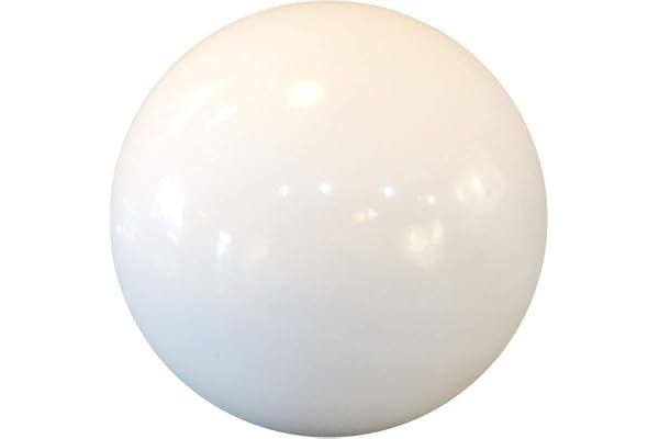 HomDSim Boule de 15 cm de diamètre en acier inoxydable poli réfléchissant blanc brillant pour le jardin ou la maison
