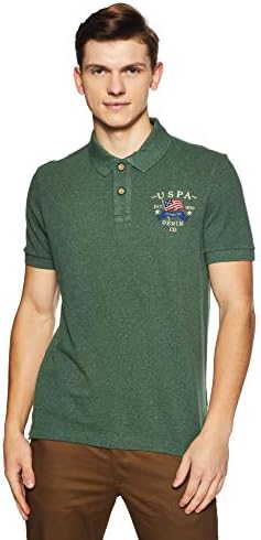 US Polo Men's Solid Regular Fit T-Shirt