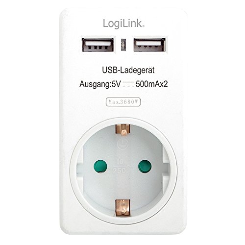LogiLink PA0057 DC Adapter mit 2x USB charging ports