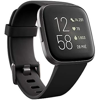 Fitbit Versa 2 - Smartwatch de salud y forma física, Negro/carbón ...