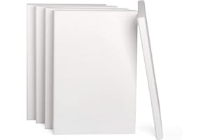 ewtshop® Tela 100% cotone, 5 pezzi, 20 x 30 cm, tela artificiale, tela bianca