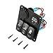 Produktbild Leoboone 3 Gang Waterproof RV Car Marine Boat Circuit LED Switch Panel 5PIN + Voltmeter Vehicle Lights Replacement