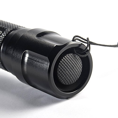 Forrader C12 CREE XM-L2 U3 Superhelle 2.000 Lumen LED Taschenlampe Licht mit Schwanz Button Switch durch 5-Modus gesteuert, Schwarz (Taschenlampe Only) - 5
