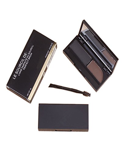 KAIKSO-IN Augenbrauen-Kuchen pwoder Brow Powder Makeup Augenbrauen Schatten 2 Farbe mischen natürlichen Augenbrauen (2#) - 3