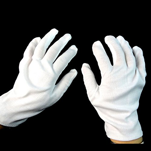 German Trendseller® – Neutrale Maske Weiß + Weiße Handschuhe Deluxe ┃ Gesichtsmaske Weiß ┃ Paar Handschuhe Weiß ┃ Pantomime ┃ Theater ┃Karneval - 5