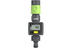 Meliflor Aqualimetro (Control de Riego) Valor expresado en litros o Galones.Varios Modos de Funcionamiento-Flujo, Consumo, Media y Total. Incluye Filtro de Malla para Evitar Atascos