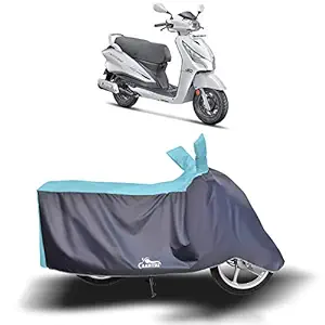 PASH - Hero Destini 125 New BS6 Water Resistant - UV Protection & Dust Proof Full Bike - Scooty Two Wheeler Body Cover for Hero Destini 125 (Sky Blue)