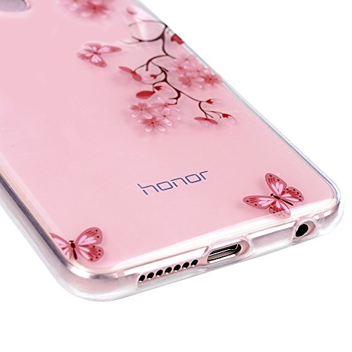 Huawei Honor 8 Case Huawei Honor 8 Schutzhülle YOKIRIN Premium Flexible Slim Fit TPU Silikon Case Cover Handyhülle Handytasche Etui Handycase Ultra Dünn Rutschfest Kratzfest Silikonhülle Camellia - 5