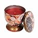 Produktbild Woodwick Zimt Chai Dekorative Duftkerze in der Blechdose mit Blumenmotiv, 240.9 g, Glas, Portwein/Rot / Braun/Orange, 9.6 x 18.7 x 9.6 cm