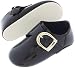 B656 BABY BOY SHOES | Soft Babies First Pram Shoes | Age 6-12 Months Size 2 | Black Patent