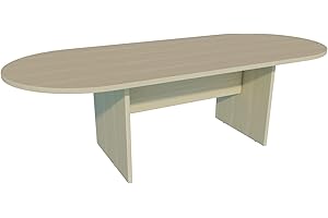 Euromof Mesa de Juntas Ovalada. 200x90 cm. Color Haya.