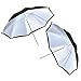 Price comparison product image Phot-R® 2x Professional 43"/109cm 2-in-1 Black/White Studio Collapsible Umbre...