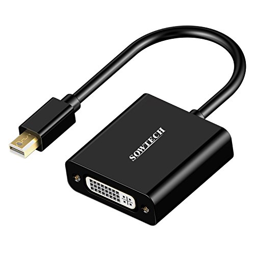 Mini DisplayPort auf DVI, SOWTECH Vergoldet Mini DP zu DVI Male zu Female Kabel Adapter Konverter