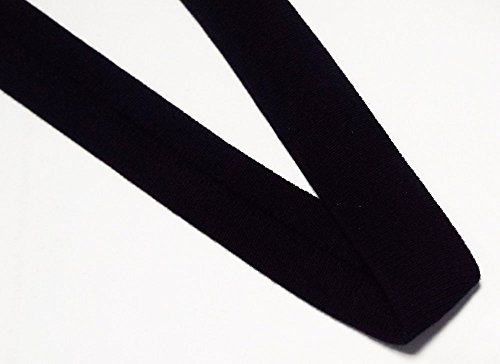 3 m Jersey Einfassband Trikot elastisch 20 mm vorgefalzt schwarz