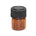 Oyedens12pc Amber Essential Oil Bottle Sample Vial with Orifice Reducer and Cap (1ML)