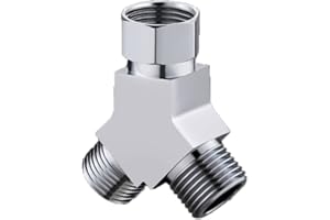 SAGASAVE Vanne de dérivation G1/2" en laiton, 3 voies en forme de Y / adaptateur carré universel pour système de douchette à main - Pièce de rechange